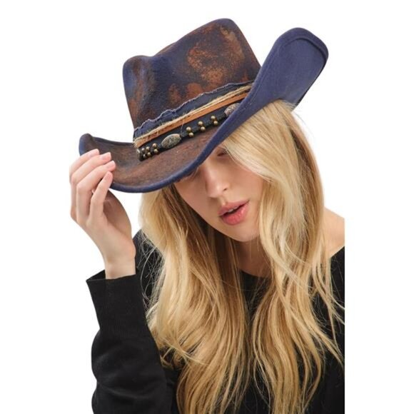 Distress Vintage Shapable Fedora Cowboy Hat main image 6